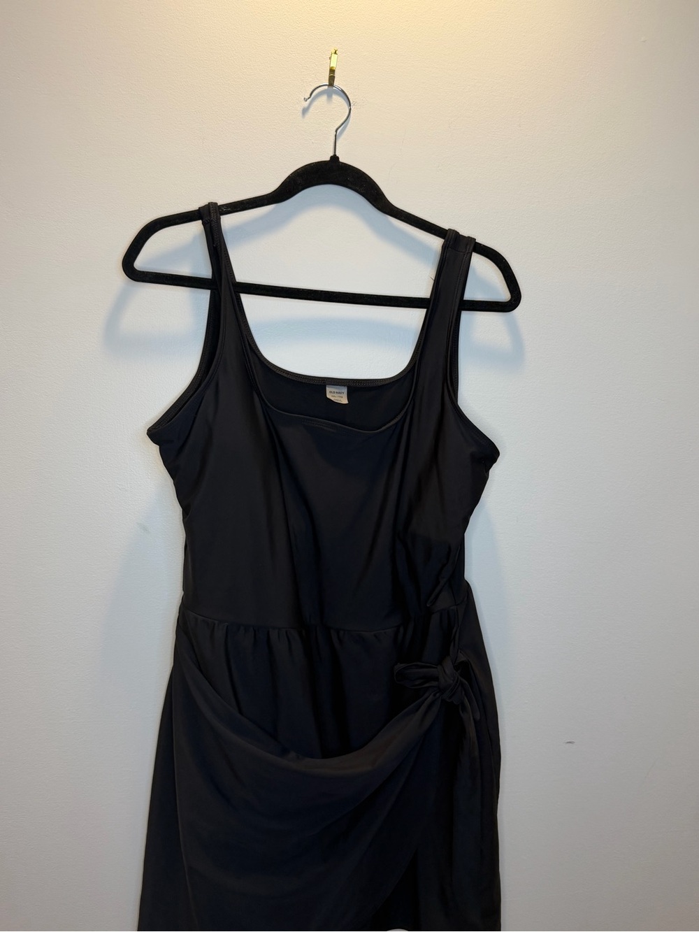 Black Tank Swimdress with Skirted Silhouette XXL